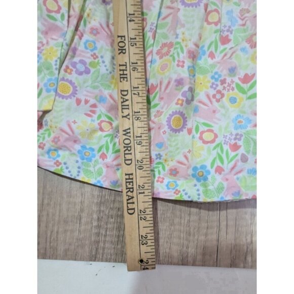 Bonnie Jean Girls Floral Sleeveless Dress Size 4 With Ruffle Details & Button Ba - Picture 8 of 8